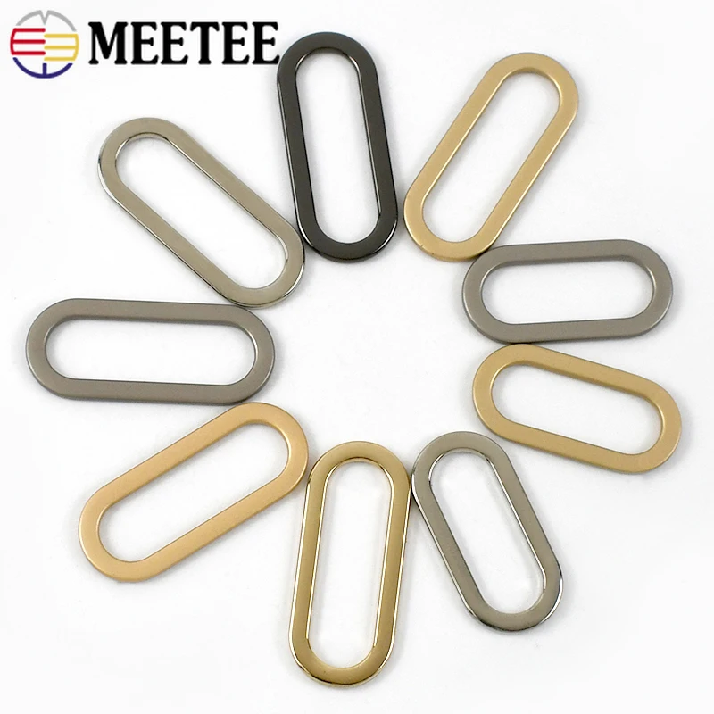 10/20Pcs 20-50mm Metal O Ring Buckles Adjust Belt Buckle Webbing Strap Connection Hook Shoes Dog Collar Hanger Clasp Accessories