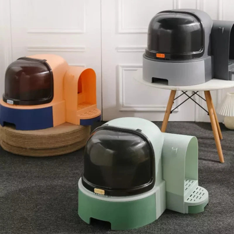 Enclosed Cat Litter Box Accessories Large Space Toilet Corner Tunnel Pet Cat Litter Box with Tray Drawer cat supplies