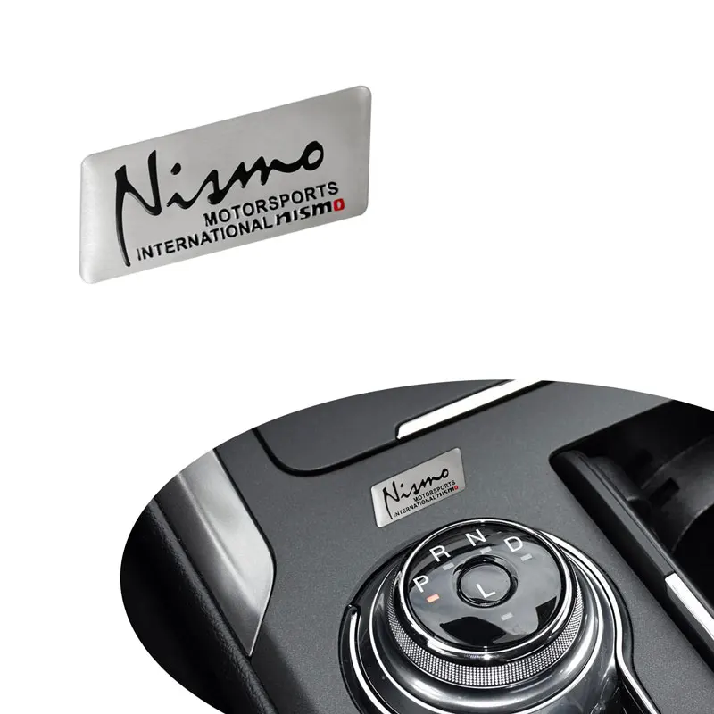 For Nissan Nismo Motorsports International Emblem Car Styling Wheel Center Console 3D Aluminum Sticker Auto Interior Decoration