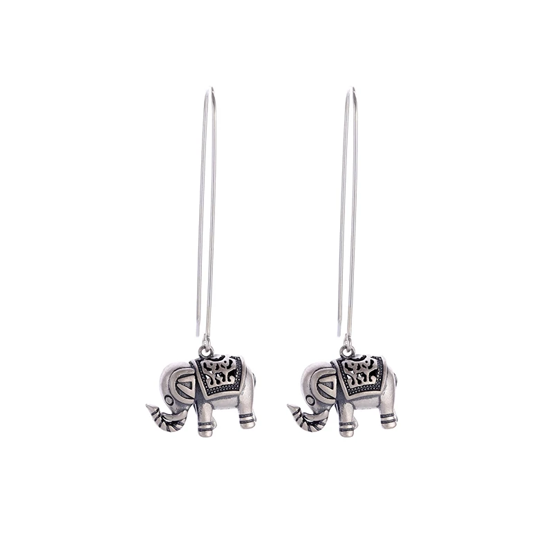 Exquisite Elephant Animal Hypoallergenic Pendant Earrings Women\'s Fashion Casual Lucky Jewelry Gift