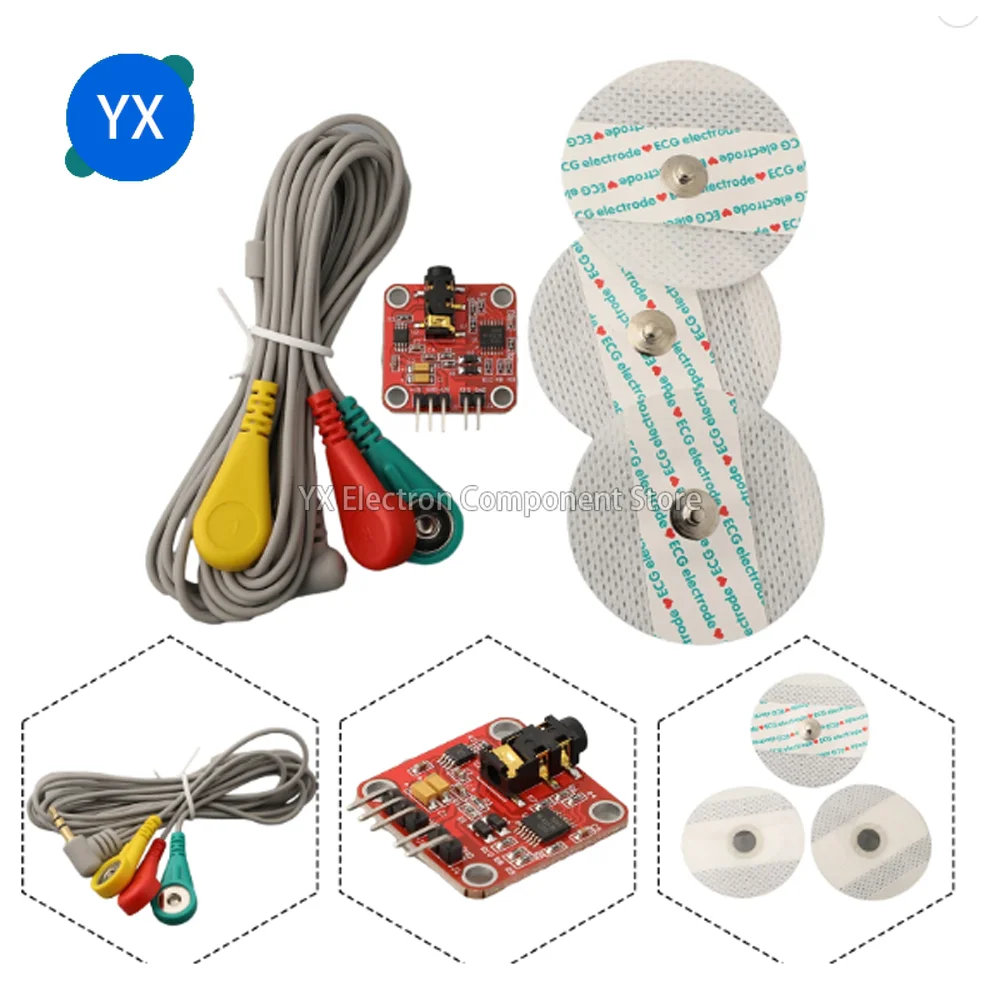 1PCS  Electrical Muscle Sensor Module Muscle Analog Signal EMG  Raw Signal Acquisition Electronic Development Kit