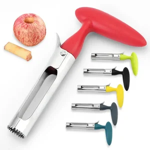 Cœur de pomme en acier inoxydable Nouveau couteau coupeur d’éperonnage Trancheuse de fruits Outils de cuisine multifonctions pour découpe Désentre-tréons de poire pour légumes 8 meilleurs produits Apple Core Remover - No 7