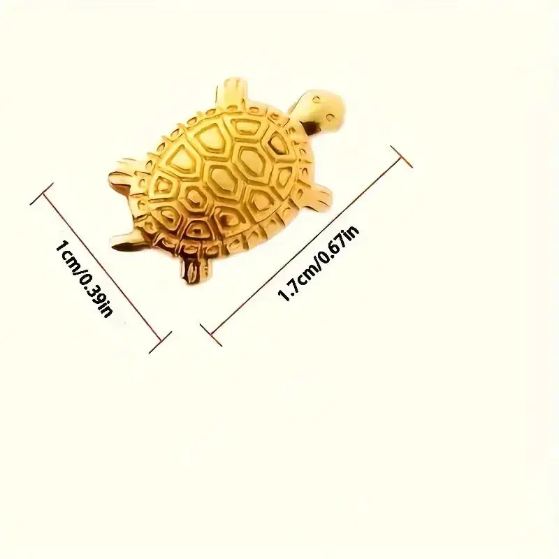 

"Lucky Turtle" 10 piece set of gold turtle financial luck pendants - alloy material, no battery required, suitable for DIY jewel