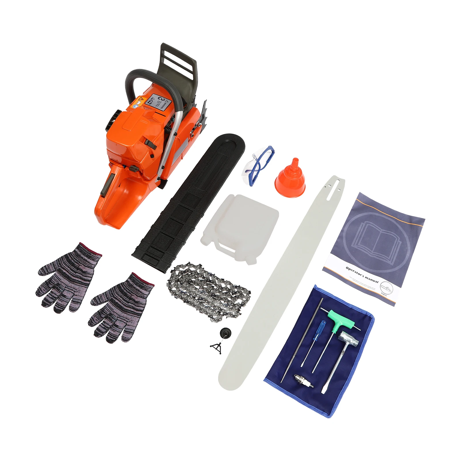 Motosserra a Gasolina de 65cc com Lâmina de 24 Polegadas, 3.4KW para Colheita Florestal, Corte de Madeira e Poda de Galhos