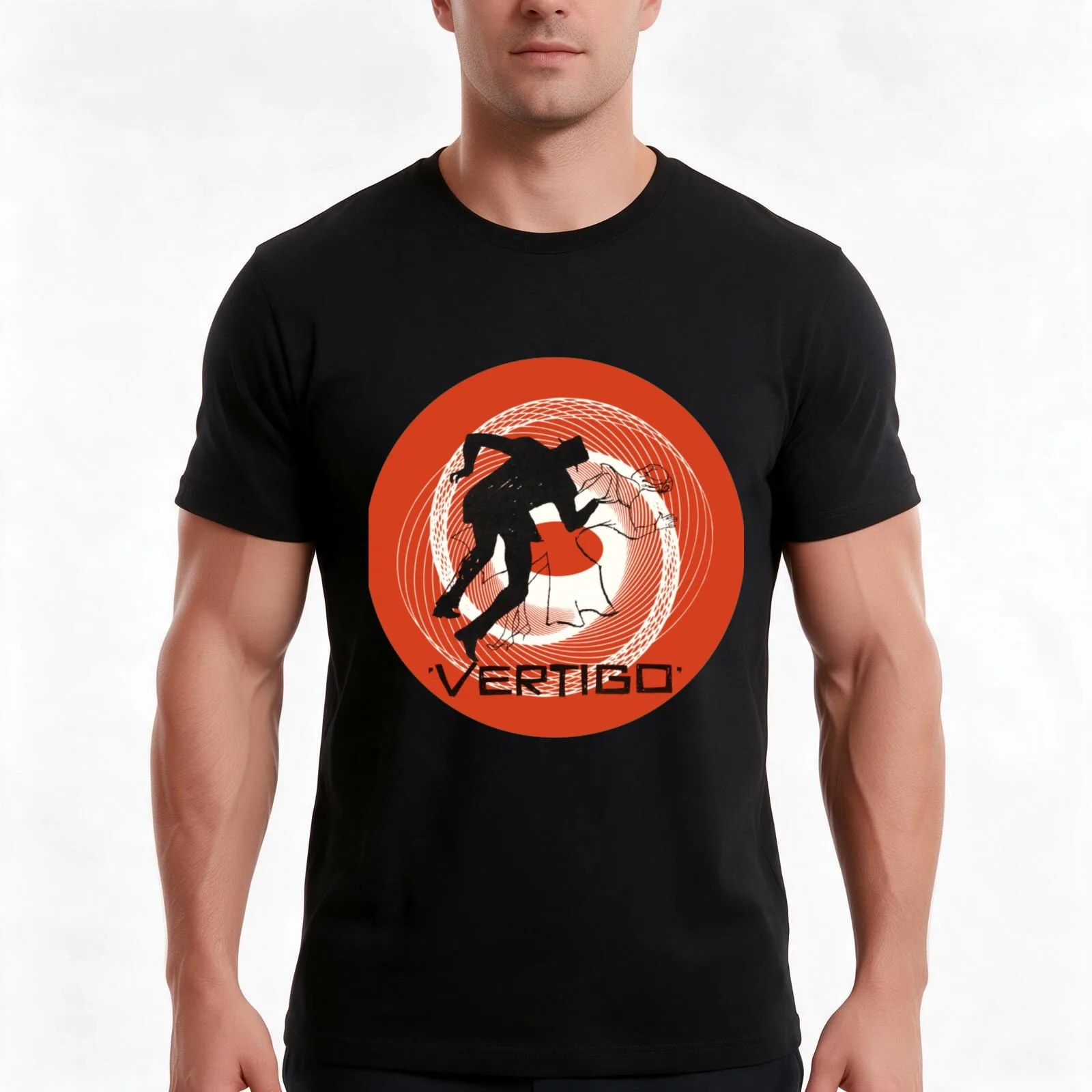 Hitchcock T-Shirt, Summer Casual Cotton Tee, Oversized Streetwear Tops, Vintage Graphic Print, Loose Fit Short Sleeve