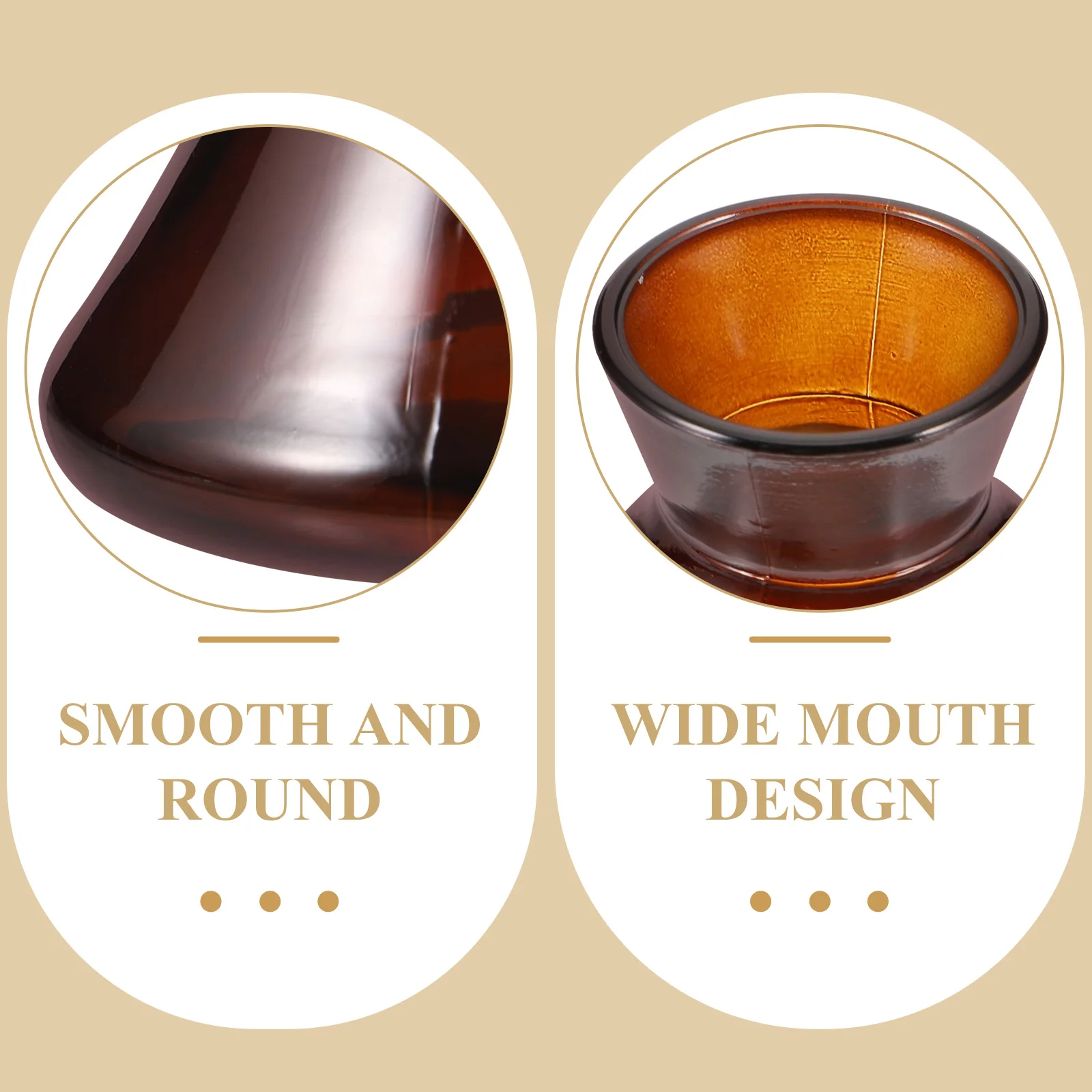 

Essential Oil Diffuser Bottle Wide Mouth Design Transparent Glass Stylish Shaped Aroma Container Home Decor Diffuser Bottle