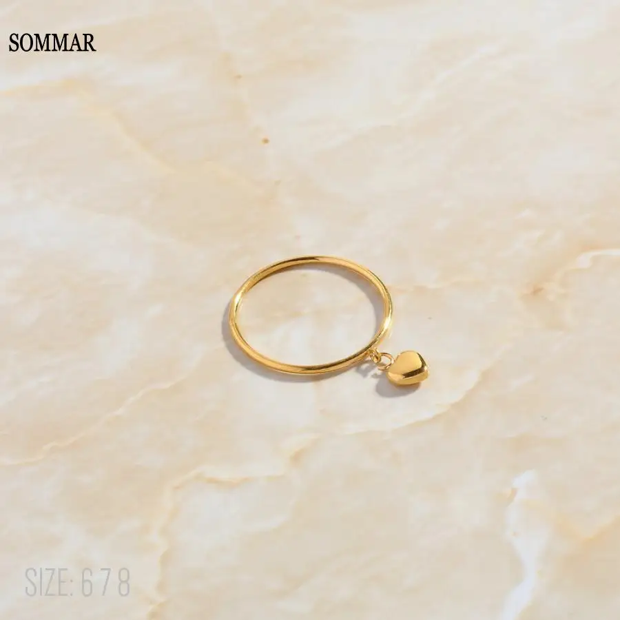 SOMMAR couple gift 18KGP Gold plated size 6 7 8 Perfume women ring Active Love Ring opal Luxury Jewelry