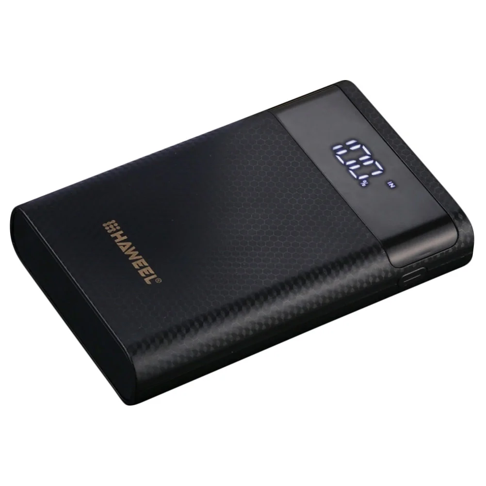 

4 Section 18650 Power Bank Case Dual USB Black Portable Lightweight Travel Outdoor LED Indicator Safe