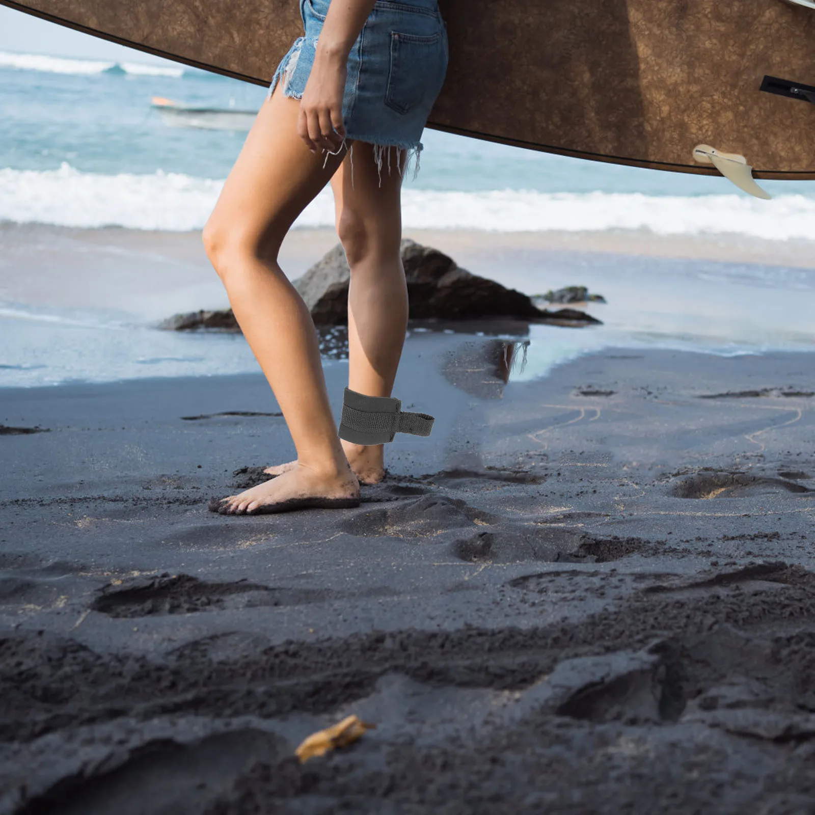 

Safety Rope Waist Belt For Surfing Quick-Release Buckle Comfort Fit Traction Rope Fixing Ring Paddle Board Waist Strap