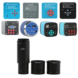 2K 4K 1080P 34MP 38MP 48MP 55MP HDMI USB Type-C Industrial Lab Digital Video Microscope Camera+0.5X C Mount Eyepiece Adapter