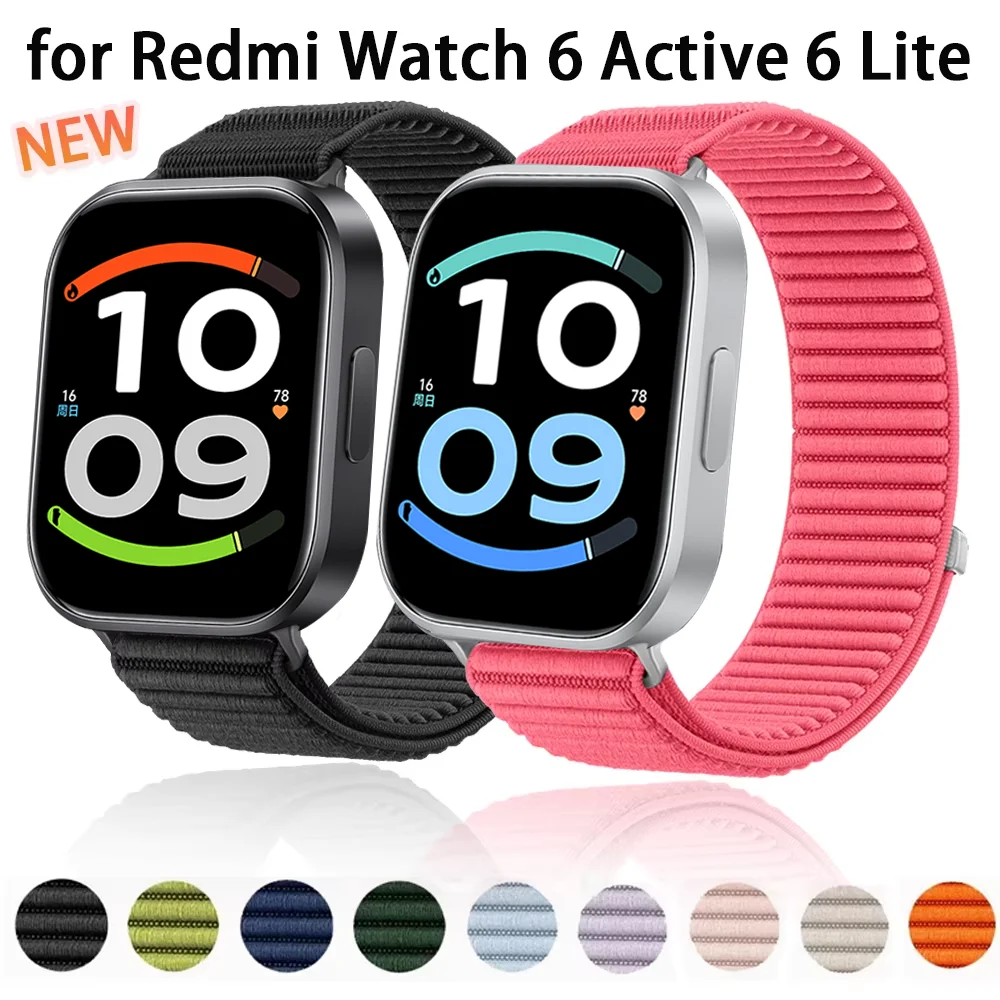 Metal Head Nylon Braided Loop Strap for Xiaomi Mi Band 10 Pro 9 Pro 8 Pro Breathable Bracelet Redmi Watch 6 Active 6 Lite 6 5 4