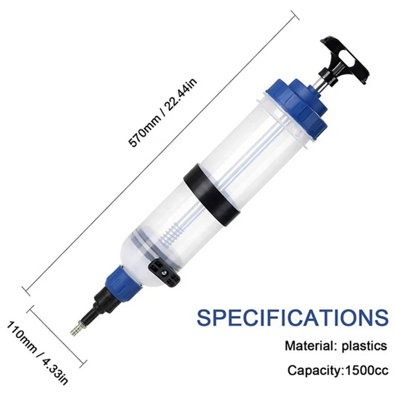 1500CC Car Brake Fluid Oil Replacement Tool Oil Extractor Pump Filling Bottle Transfer Car Fuel Pump Dispenser