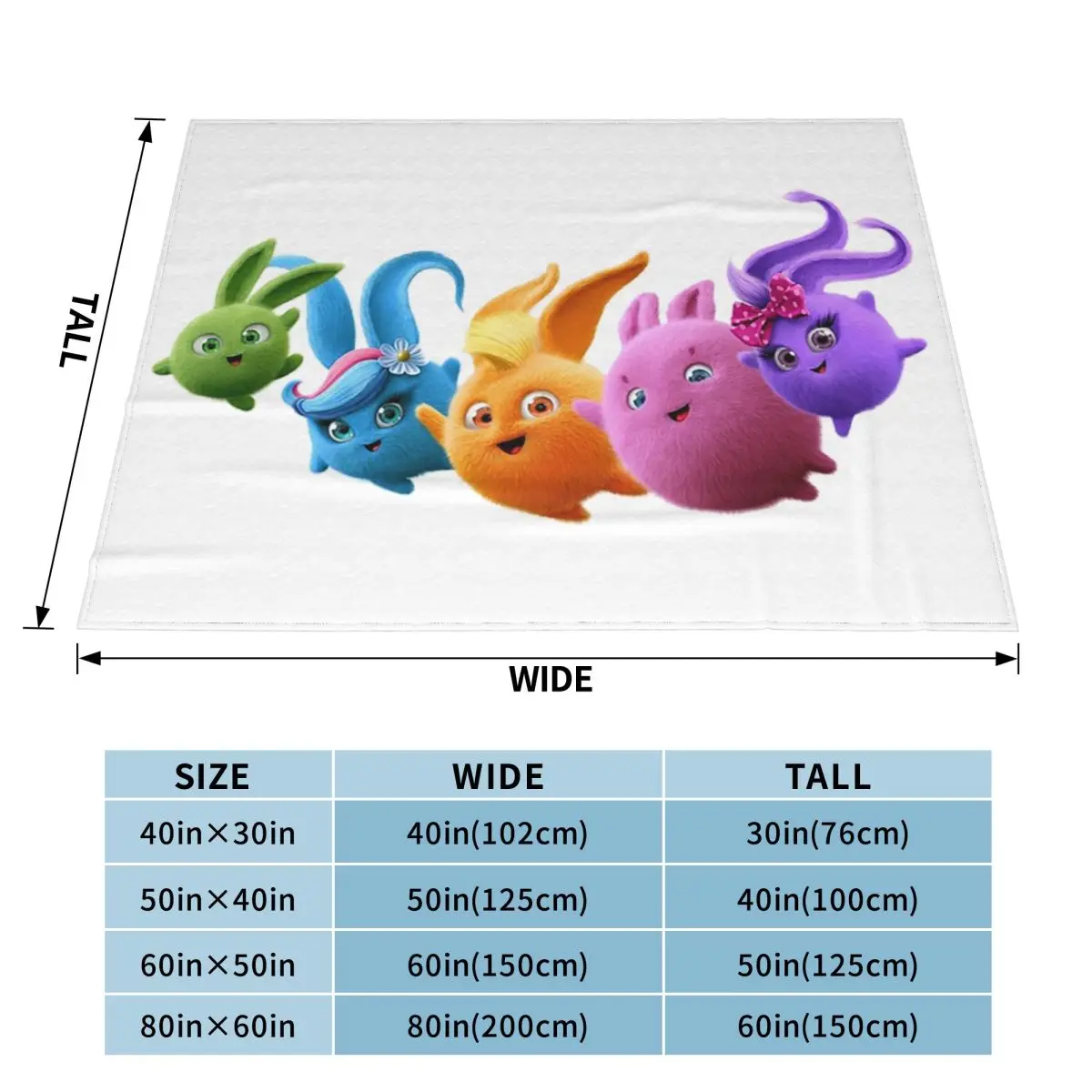 المشمس الأرانب البطانيات لينة الدافئة الفانيلا رمي بطانية المفرش للسرير غرفة المعيشة نزهة السفر أريكة المنزل