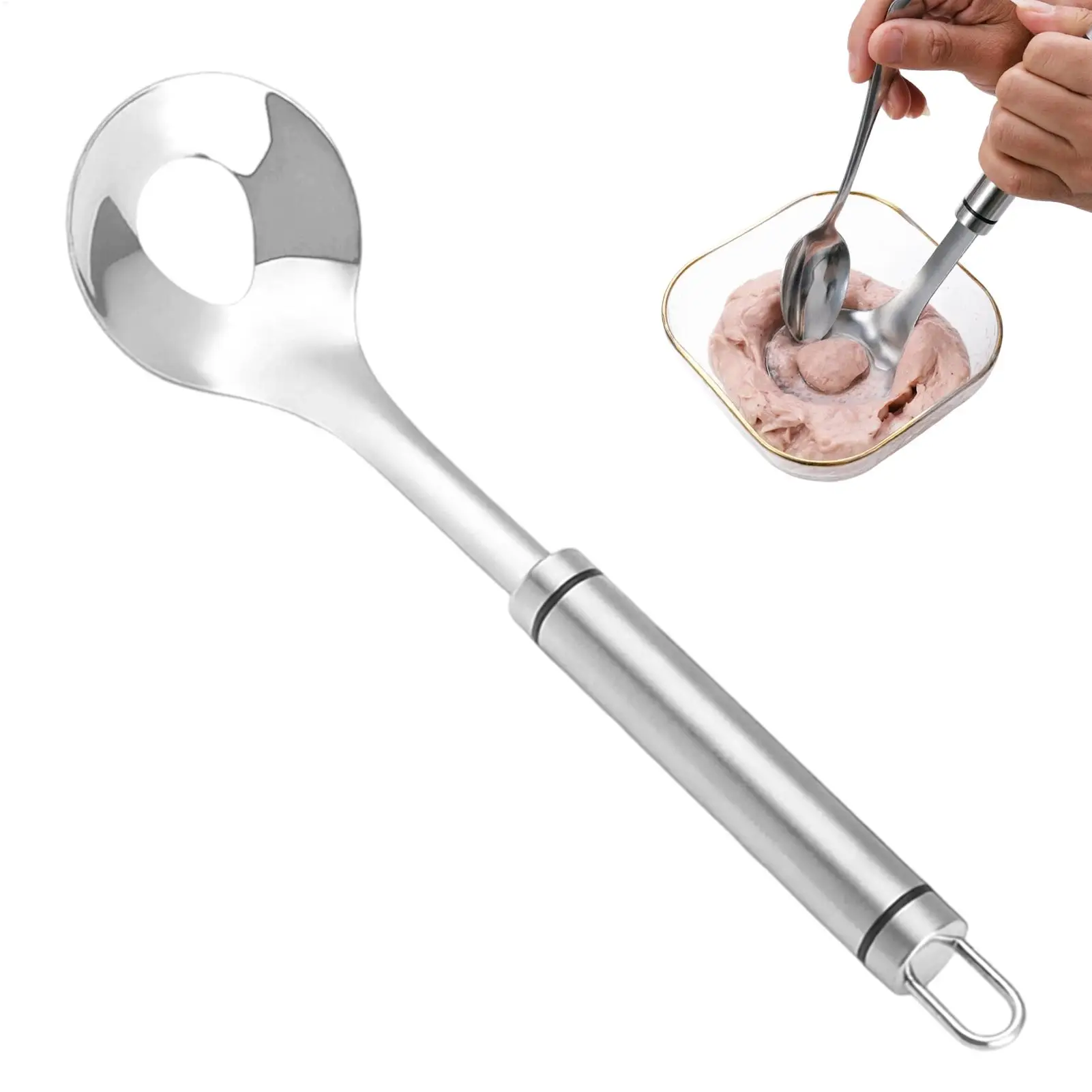 1PC 304 Stainless Steel Portion Control Scoop Perfect for Making Uniform Meatballs & Rice Balls, Essential Holiday Cooking Tool