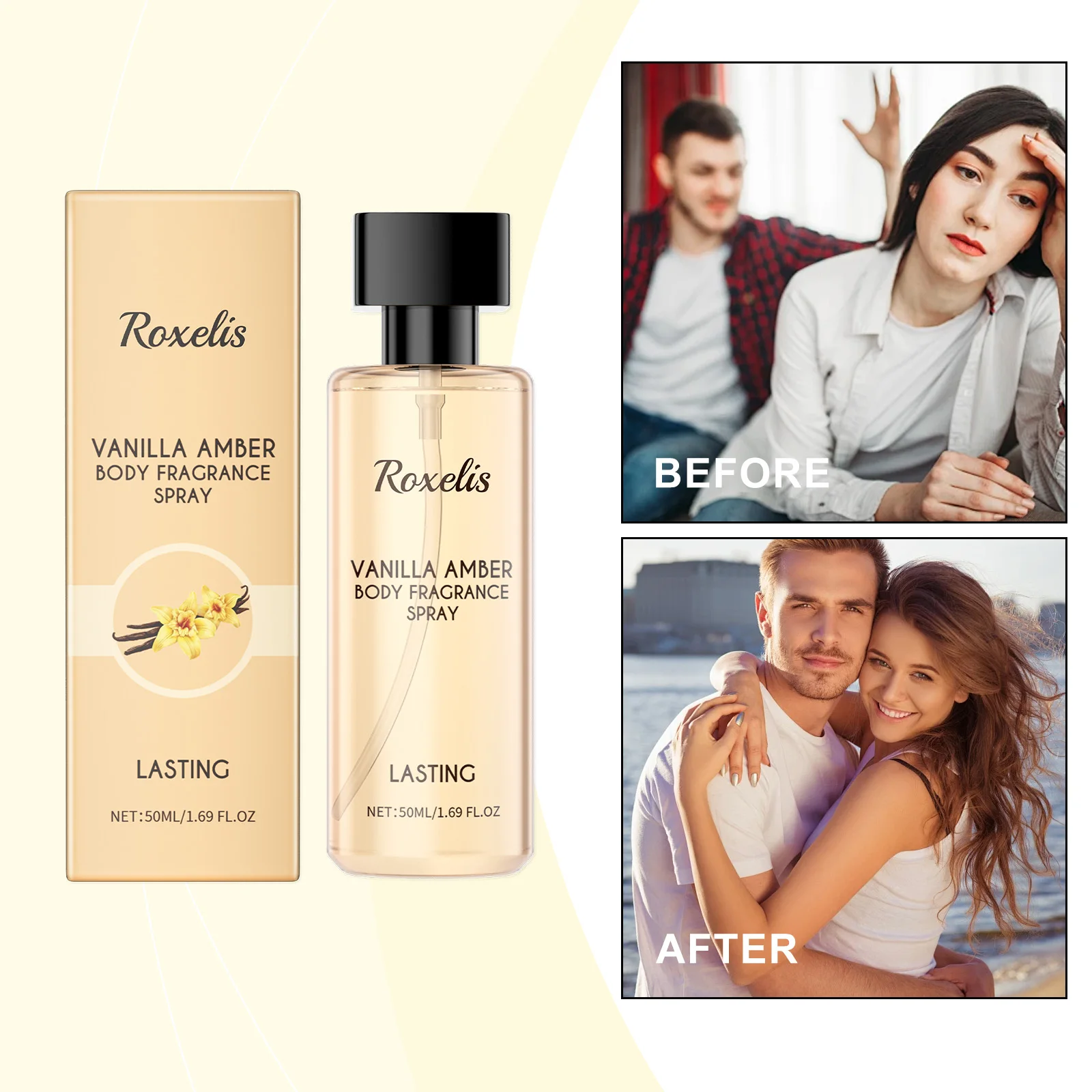 

Vanilla Amber Body Fragrance Spray Light Fragrance Fresh Fragrance Fruity Lasting Fragrance Elegant Fragrance For Women