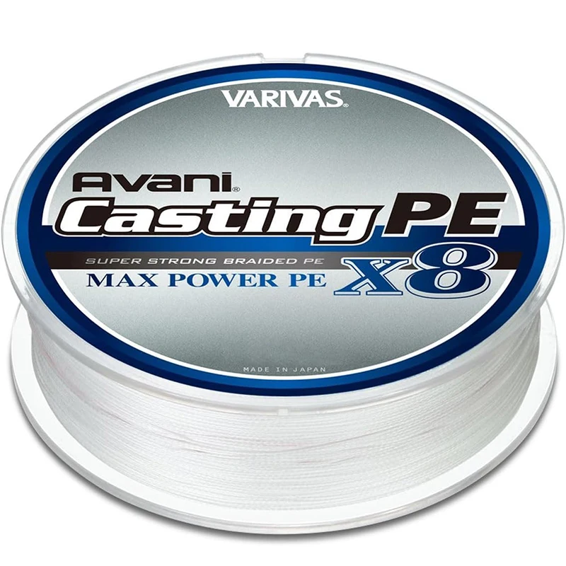 خط صيد مجدول Varivas Avani Casting PE Max Power X8 - الطول: 300 متر/330 ياردة، الحجم: 20-78 رطل خط جديلة من البولي ايثيلين الياباني 8 أوتاد #2