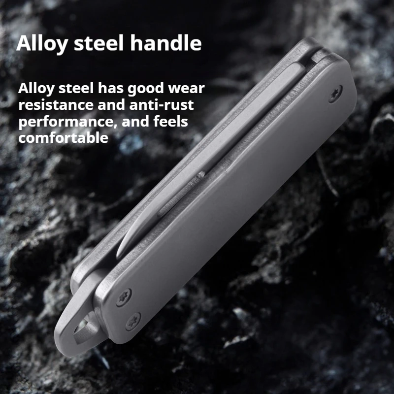 Folding Sharp Outdoor Multi Functional Stainless Steel Mini Home Knife Portable Keychain Fruit Knife Open Box Portable image 3