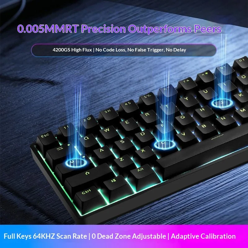 ArmorBug 68-Key Magnetic Gaming Keyboard 8K Polling 0.005mm RT RGB Aluminum