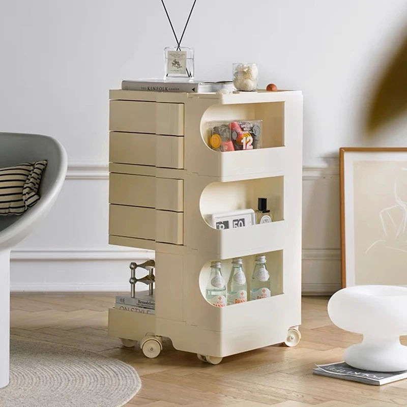 Cabinet Nightstand Chest Side Simple Beige 2 Drawer White Small Size With Storage Night Modern Pink Wheels Movable Bedside Table