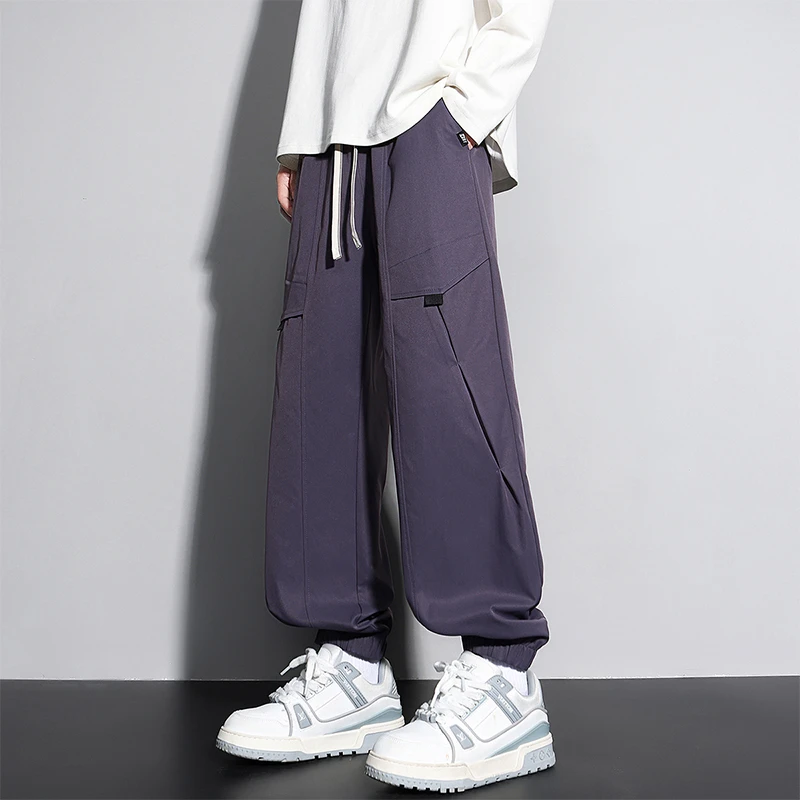 

New Style Spring Autumn Y2k Men's Loose Straight-cut Casual Pants Street Workwear Men's Sports Camping Windproof Pants