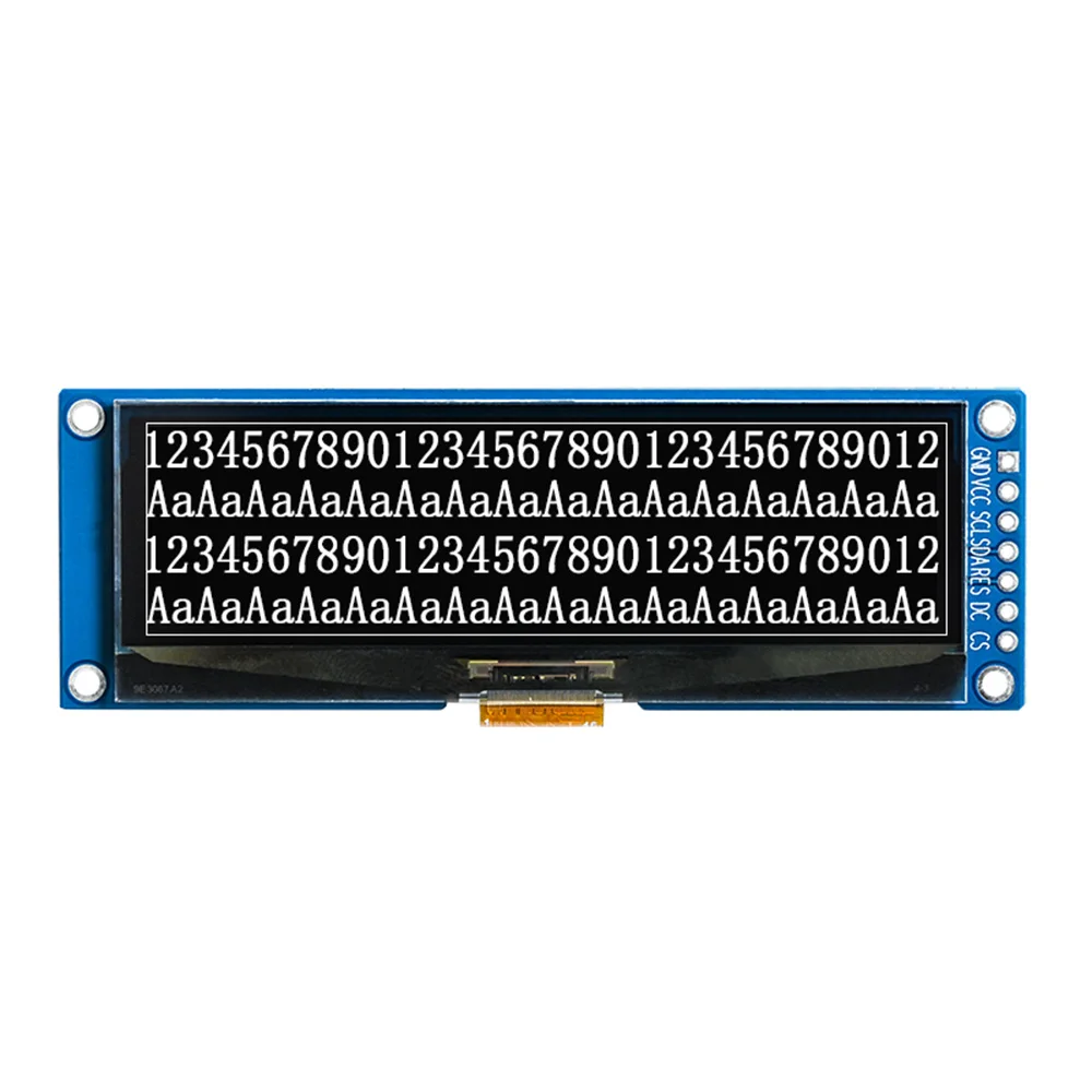 2.7 inch OLED Monochrome LCD Screen SSD1322 7Pin 256*64 SPI Full Angle Display Module 2.54mm spacing supports 16 grayscale