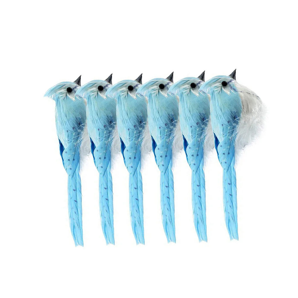 

6Pcs Realistic Bird Decorations Creative Garden Ornaments Vivid Fake Birds Christmas Tree Decors Tabletop Adornments