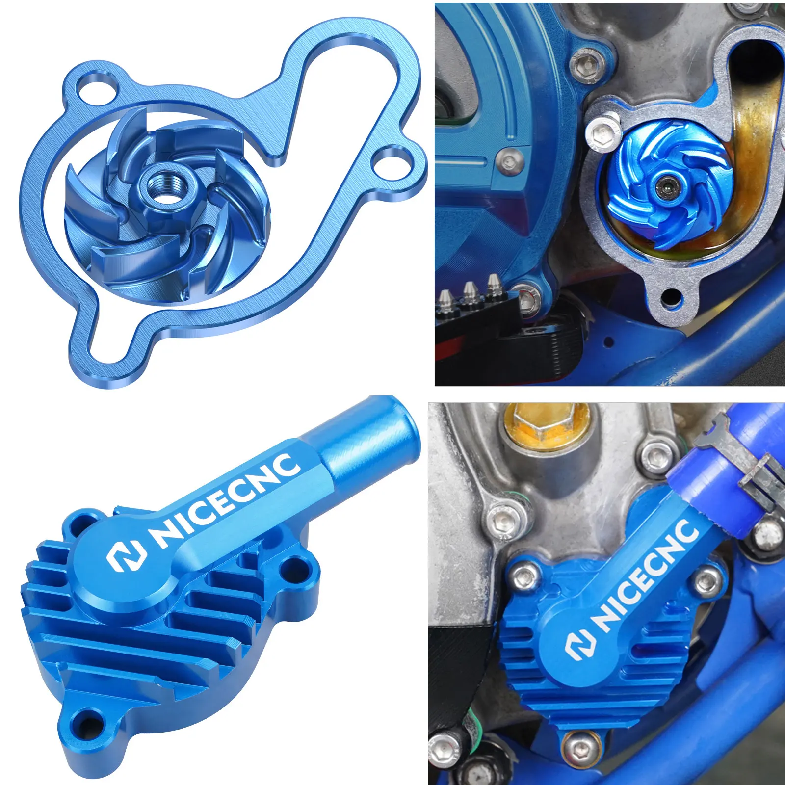 For yamaha yz 85 Oversized Water Pump Impeller Cooler Protector & Water Pump Cover Kit For Yamaha YZ85 YZ 85 2002-2018 Aluminum