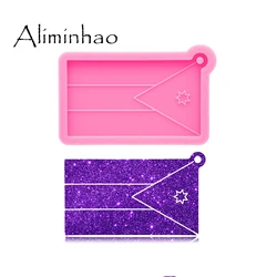 DY0889 Bright Jordan flag silicone Keychain Mold, Resin Craft Mould for Epoxy Jewellery Making, Mold Resin Craft