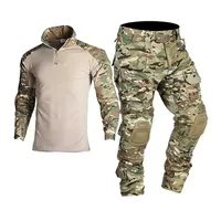 Camouflage Tactical Uniform Hunting Shirts Pants with Elbow Knee Pads Outdoor Hiking Training Frog Sets Clothing Ghillie Suits