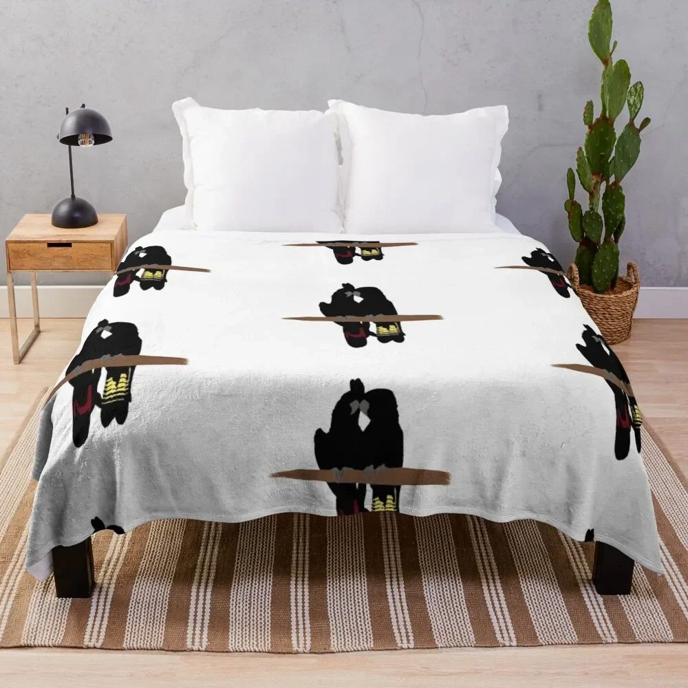 Black Cockatoos Throw Blanket Sofa Throw Decorative Throw Blankets