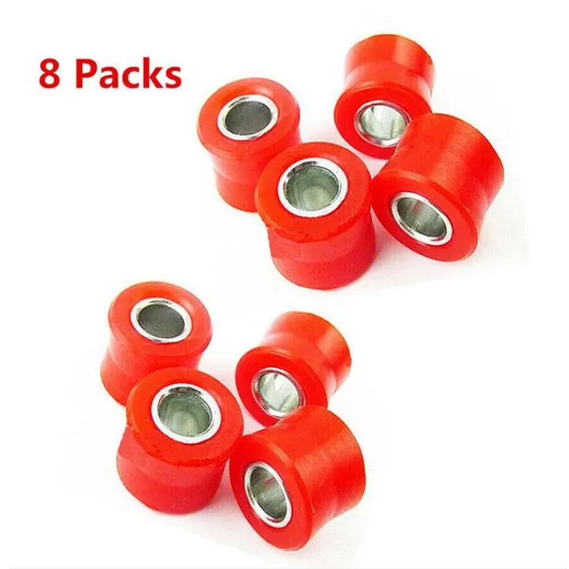 

8 PCS Motorcycle ATV Bike Rear 10mm Shock Absorber Red Durable Rubber Bush Ring New