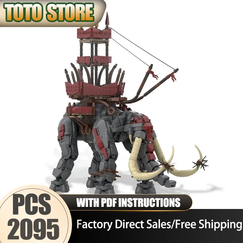 Rings Movie Model Moc Building Blocks War Elephant - Ivory Horn Model Technology Bricks DIY Assembly Holiday Toy Set Gifts