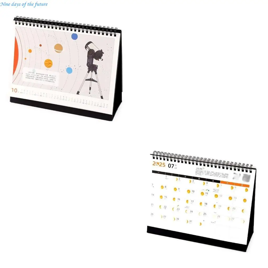 Celestials Phenomena Calendar with Illustrations&Practical Date Display E65A