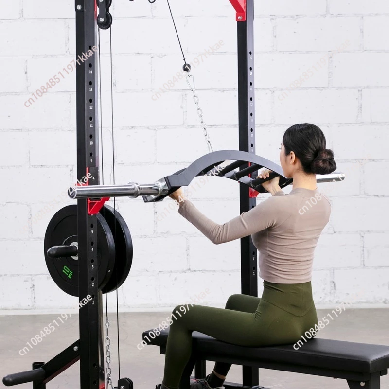 Multi-position arc barbell lever bench press training rod high down handle high load-bearing multi-angle