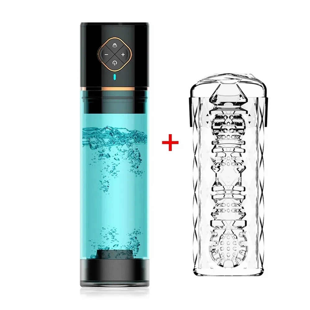 Water Bath Penis Pump Penis Enlargement Pump Sex Toys For Men Vacuum Masturbator Automatic Rechargeable Penis Extender Trainer