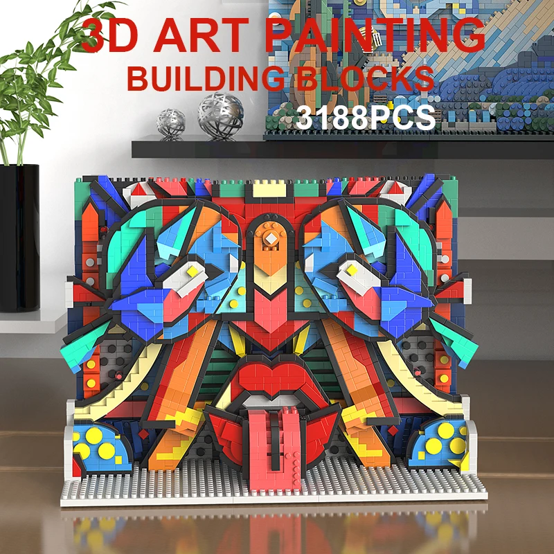 

3188pcs Van Gogh 3D Building Blocks Set, Pop Art DIY Puzzle for Adults Kids, Home Office Decor, Creative Christmas Gift Boy Girl