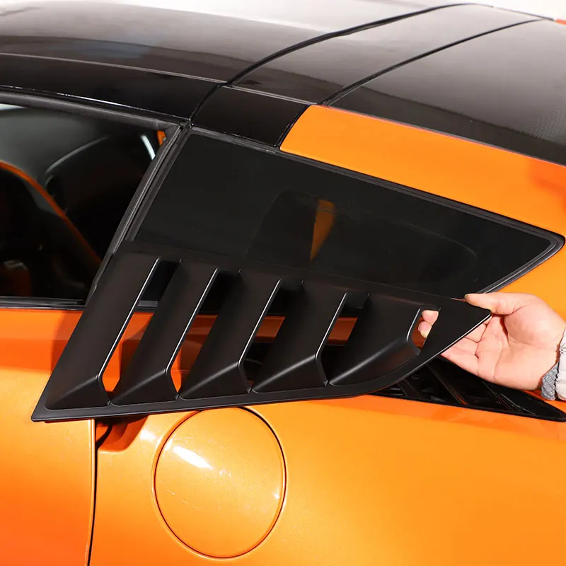 For Chevrolet Corvette C7 2014-2019 ABS Car Rear Windows Louver Triangle Shutters Cover Trim Sticker Car Accessories
