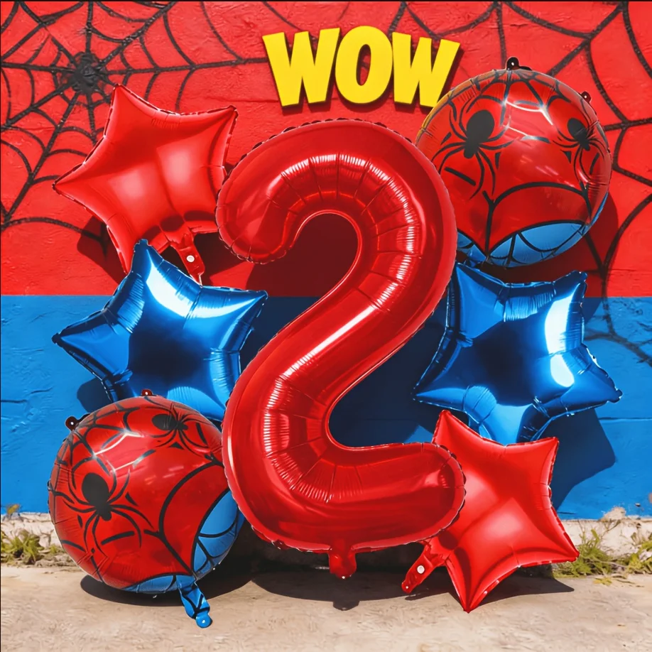 7 Stück 32-Zoll-Digital-Rundballons aus Aluminiumfolie eignen sich für Geburtstagsfeiern und Jubiläumsfeiern. – Detail 3