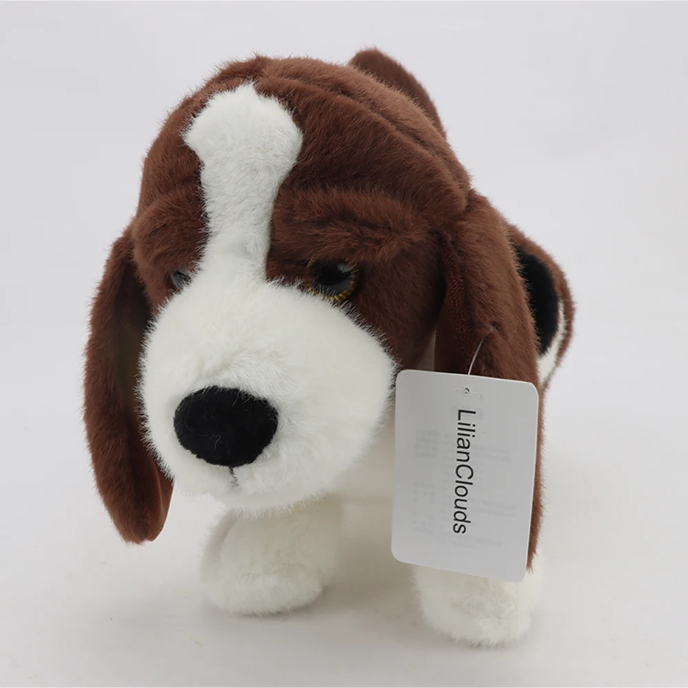 LilianClouds Basset Hound Plush Stuffed Animal - Ultra-Soft Cuddly Toy for Kids, Adorable Pet Dog Doll,Birthday Gift for Family