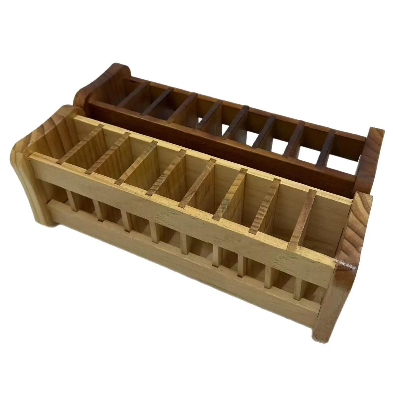 Pencil Pen Holder for Desk Makeup Brush Holder with 9 Slots Remote Control Holder for Home Stationery Countertop Vanity Supplies