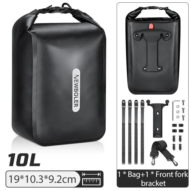 NEWBOLER 10L Große Kapazität Fahrrad Tasche Wasserdichte Elektrische Jagd Fahrrad Tasche Fahrrad Quick Release Gabel Tasche Fahrrad Hinten Sitz Tasche
