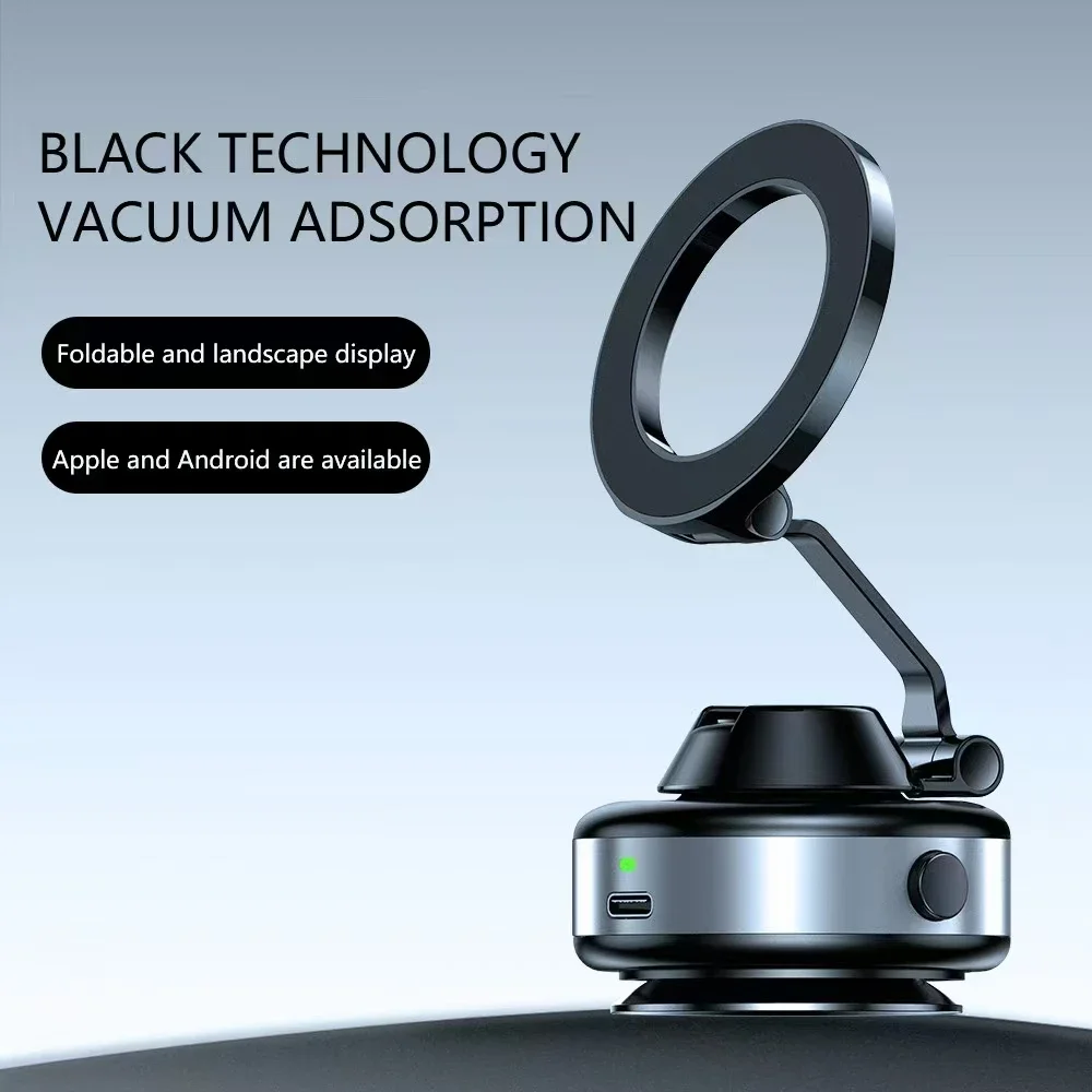 360° Magnetic Car Phone Holder, Electric Suction, Anti-Shake, Ultra-Stable Fit for All Cars & Phones