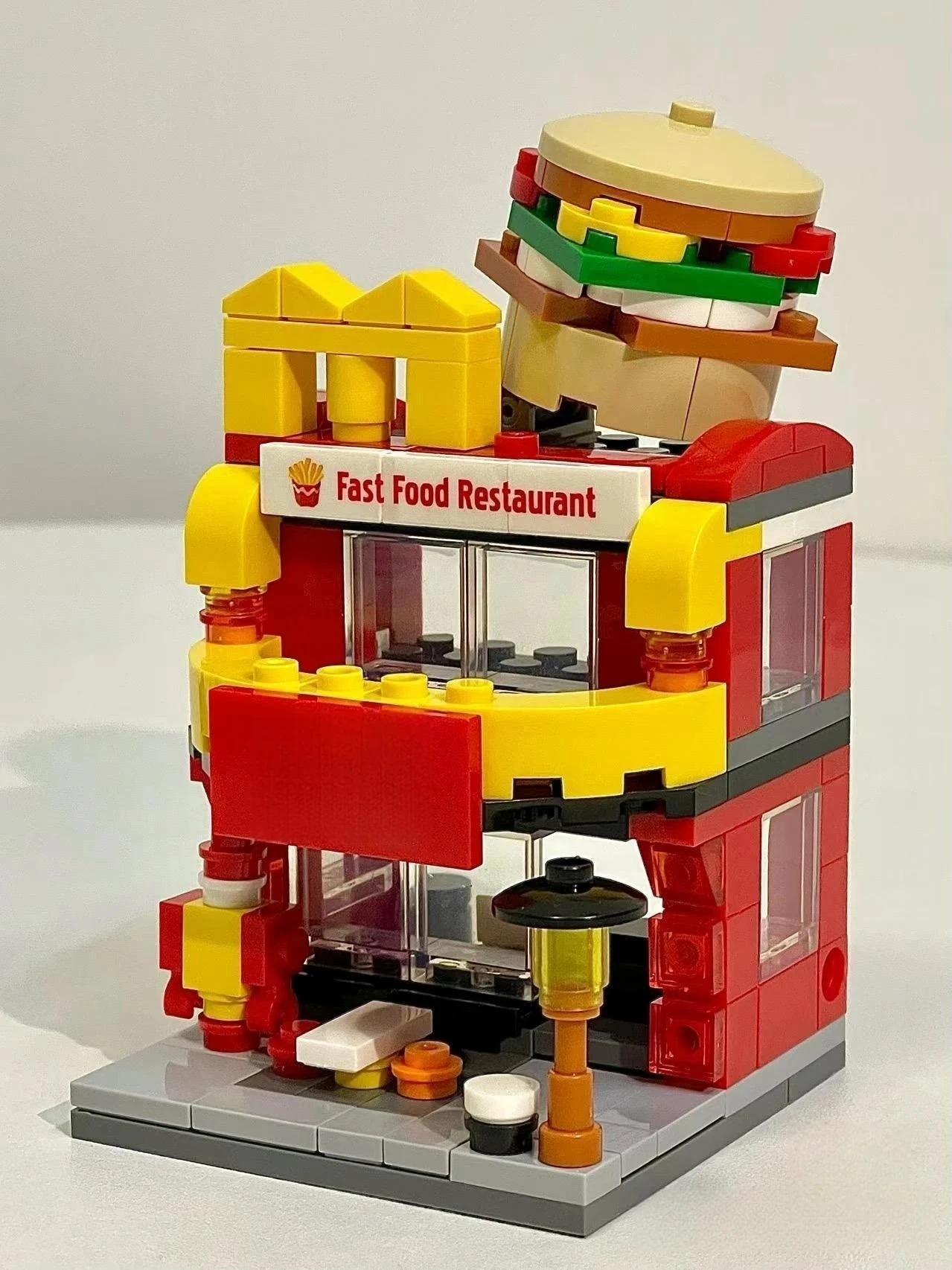 العمارة شارع عرض البيت اللبنات DIY ميني سيتي مخزن نموذج لعب لهدايا عيد الميلاد #4