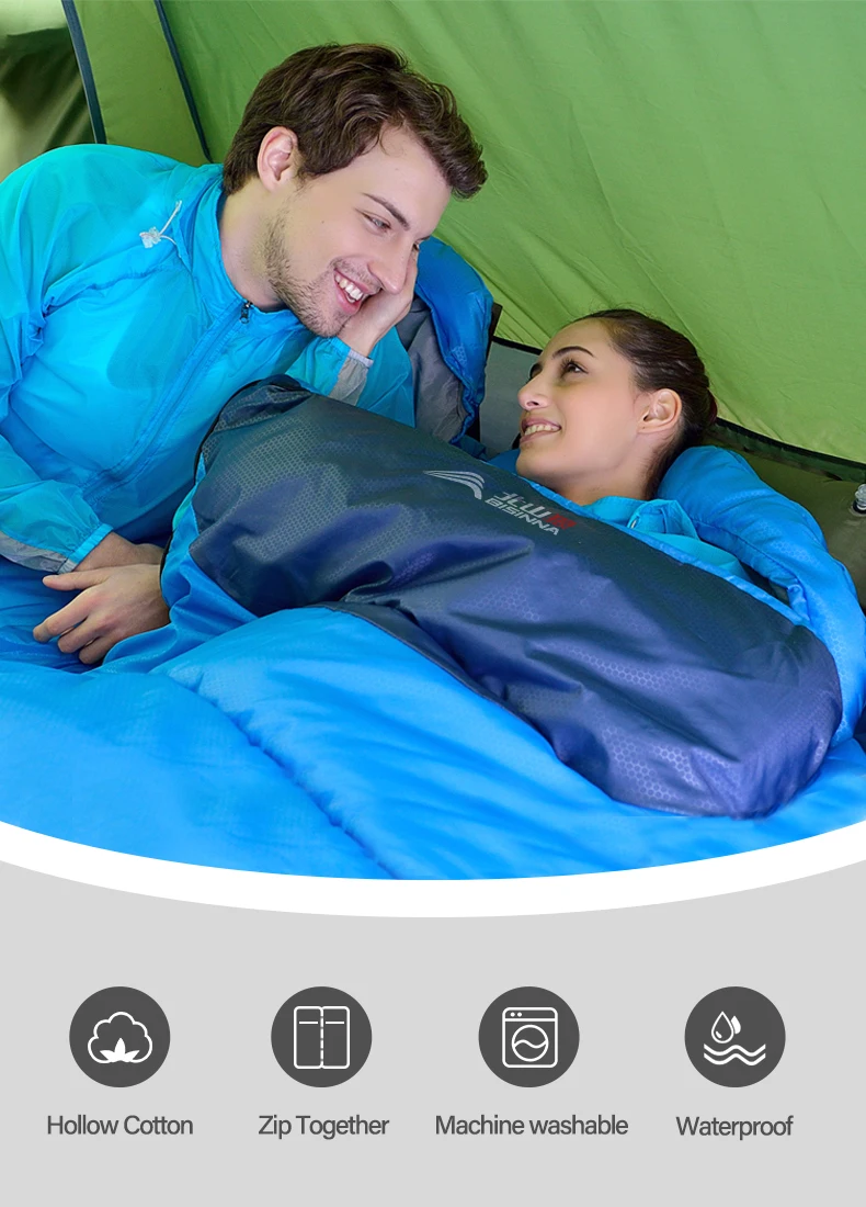 BISINNA Camping-Schlafsack, ultraleicht, wasserdicht, für den Winter, warmer Umschlag, Rucksack-Schlafsäcke für Outdoor-Reisen, Wandern – Detail 1