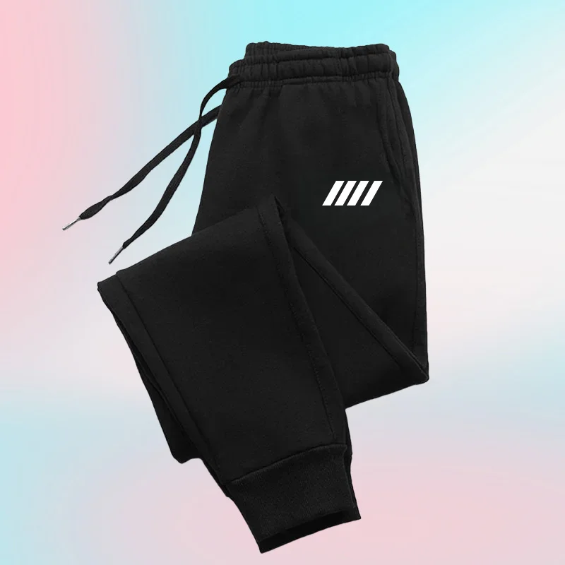 

2026 Harajuku Men's Casual Sweatpants Fleece Sports Pants Pattern Breathable Baggy Outdoor Pants Gym Fitness Streetwear Trousers
