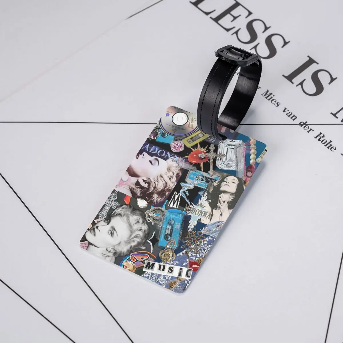 

Madonna Luggage Tags Suitcase Accessories Travel Baggage Boarding Tag Label Holder ID Name Address