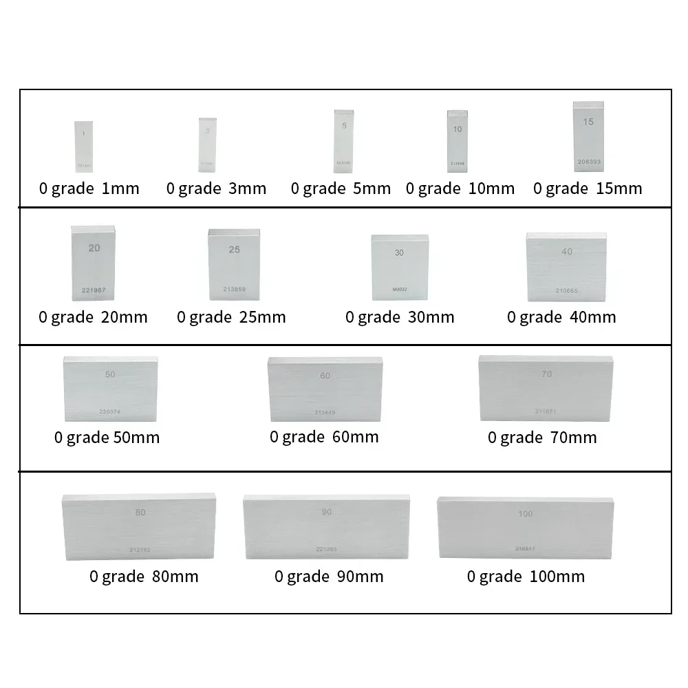 SHAHE-Precision Block Gauge, Medida Gage Bloco, aço quadrado Gauge, Vernier Caliper Micrômetro