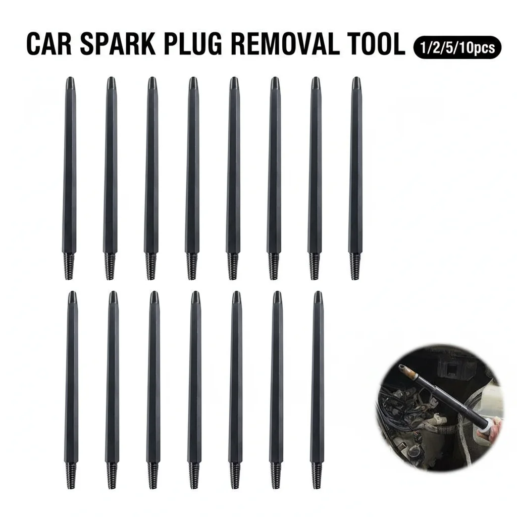

Automotive Repair Kit Inverted Cone Damaged Spark Plug Remover - Broken Spark Plug Screw Extractor Tool Set for Automotive Use