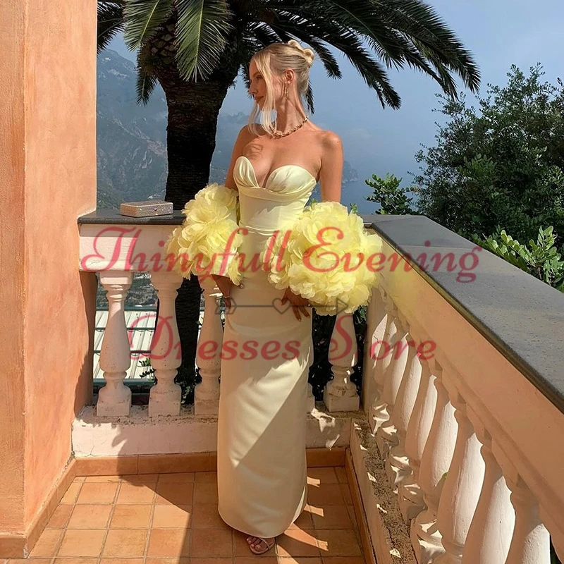 Thinyfull 2025 Mermaid Prom Evening Dresses Sweetheart Satin Party Dress With Shawl Formal Night Cocktail Prom Gowns Custom Size