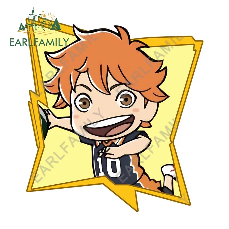 EARLFAMILY 13Cm X 11.9Cm Cho Haikyuu Xe Accessory Dán Anime Ngộ Nghĩnh Xe Máy Windows Decal Campervan Chống Thấm Nước